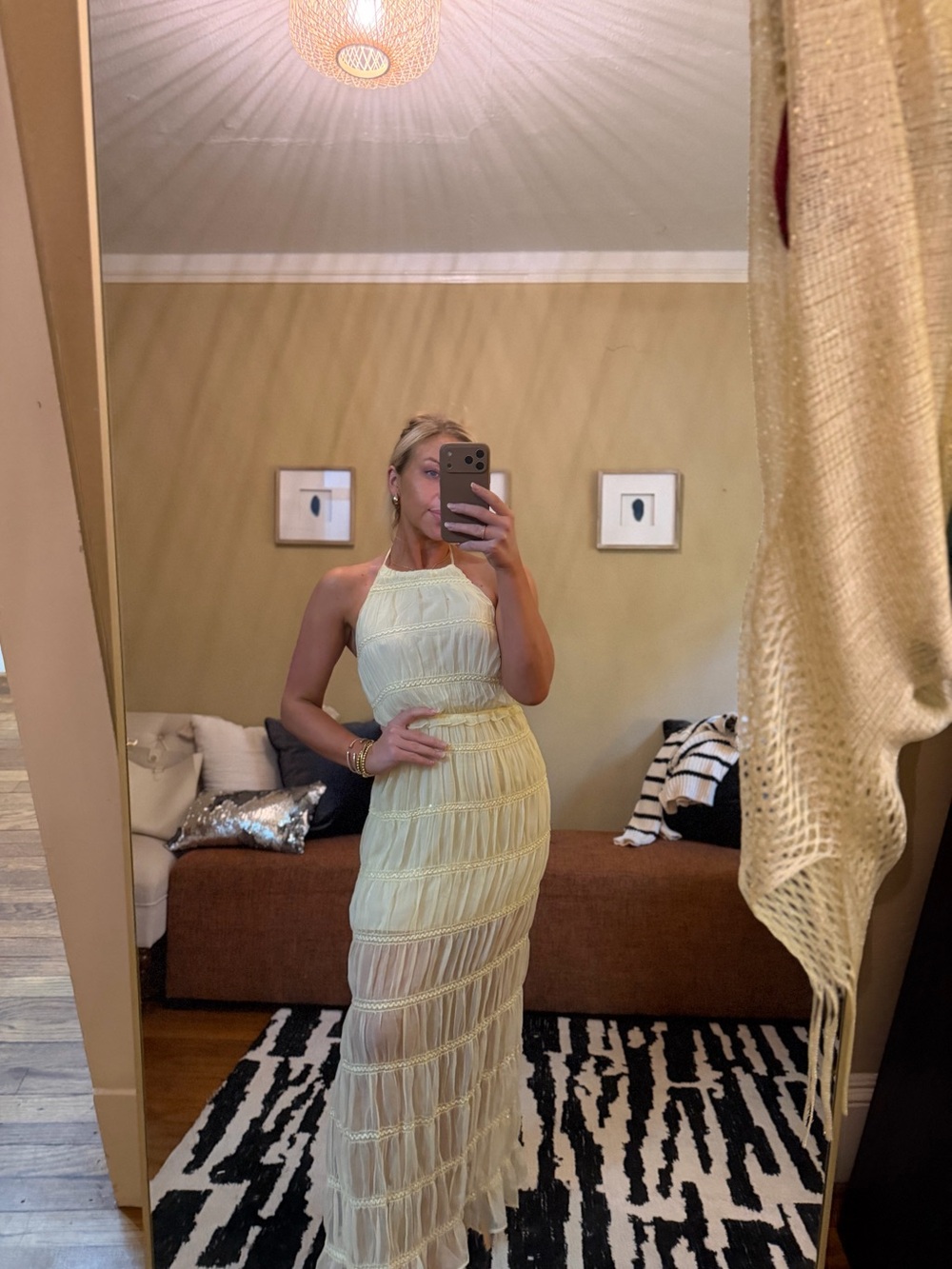 Butter Yellow Backless Maxi Dress
